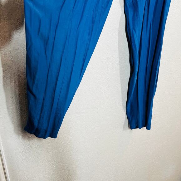 Cache Y2K Harem Pants Embroidered Beaded Waist Loose Fit Indigo - S - Picture 8 of 8